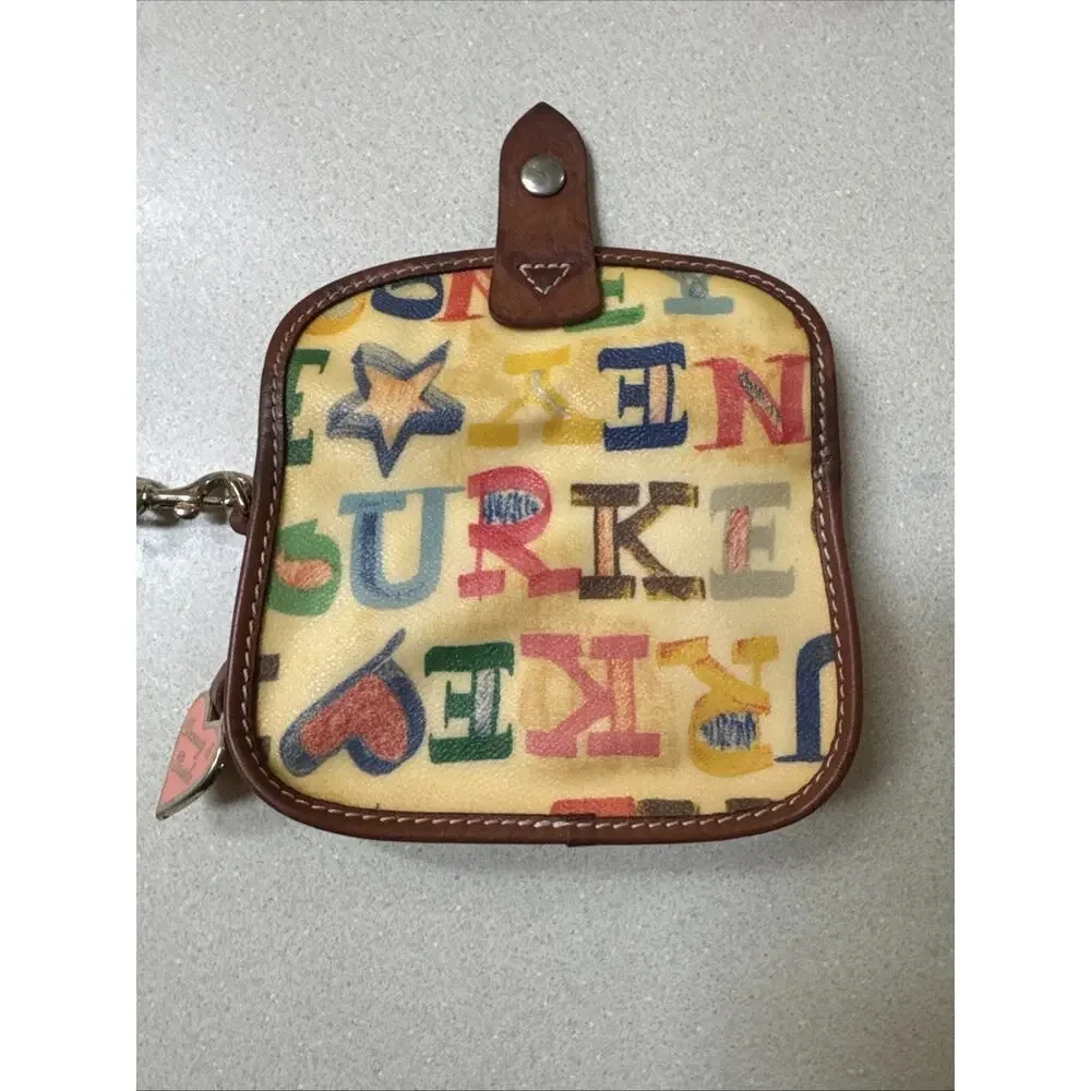 Dooney & Bourke Graffiti Print Wristlet Wallet Leather Y2K